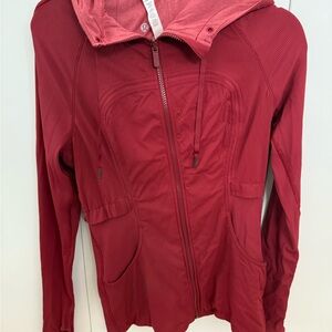 Lululemon Athletica Red Utility Jacket with High Collar